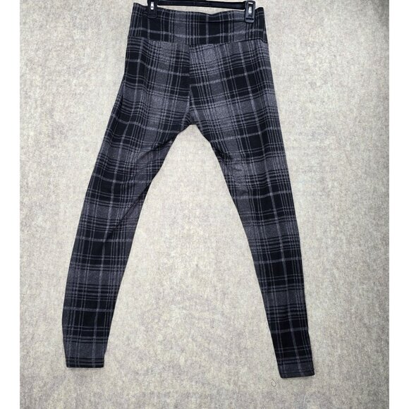 French Laundry Womens Plaid Leggings Gray & Black Polyester/Spandex - Picture 2 of 6